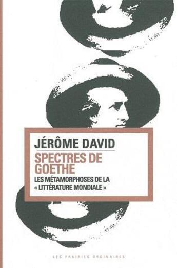 Couverture du livre « Spectres de Goethe » de Jerome David aux éditions Amsterdam