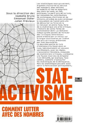 Couverture du livre « Stat-activisme » de Emmanuel Didier aux éditions Zones