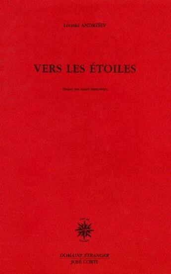 Couverture du livre « Vers les étoiles » de Leonid Nikolaevic Andreev aux éditions Corti