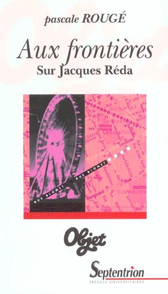 Couverture du livre « Aux frontieres. sur jacques reda » de Pu Septentrion aux éditions Pu Du Septentrion