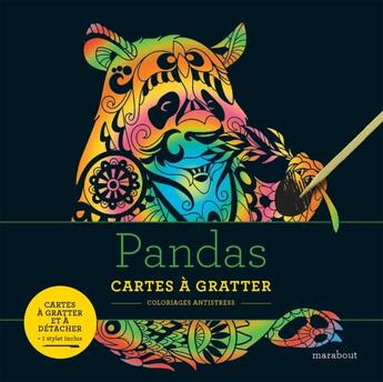 Couverture du livre « Cartes à gratter ; pandas » de  aux éditions Marabout