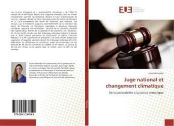 Couverture du livre « Juge national et changement climatique » de Petrinko Emma aux éditions Editions Universitaires Europeennes