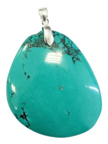 Couverture du livre « Pendentif turquoise naturelle du tibet - forme libre - 14 a 17 grammes » de  aux éditions Dg-exodif