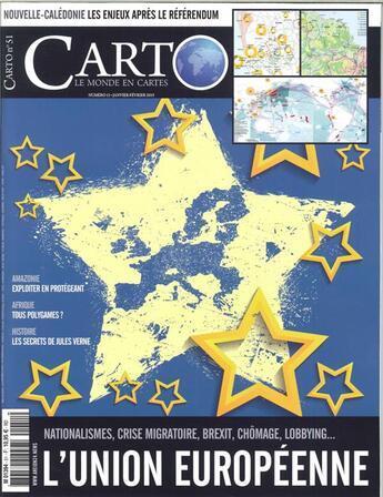 Couverture du livre « Carto n 51 l'union europeenne - janvier/fevrier 2019 » de  aux éditions Carto