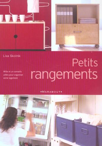 Couverture du livre « Petits Rangements » de Lisa Skolnick aux éditions Marabout