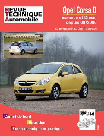 Couverture du livre « Rta b725.5 Opel Corsa >09/06 ess 1.2+ diesel 1.3cdti » de Etai aux éditions Etai