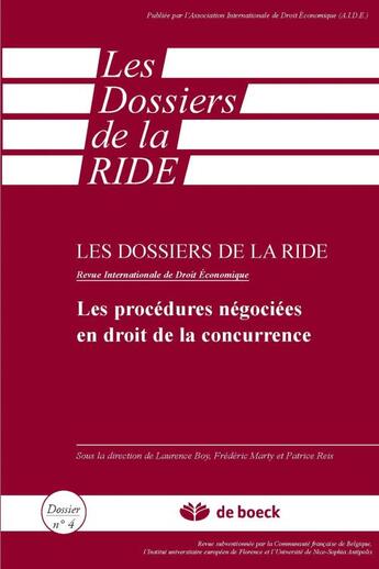 Couverture du livre « Les procédures négociées en droit de la concurrence » de Boy aux éditions De Boeck Superieur