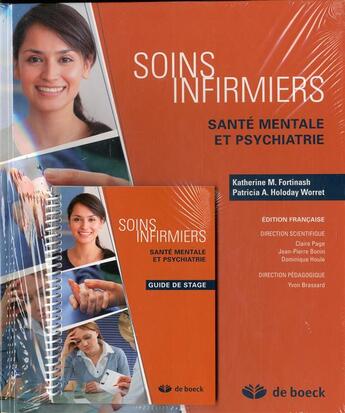 Couverture du livre « Soins infirmiers : livre + guide d'étude et guide de stage ; santé mentale et psychiatrie » de  aux éditions De Boeck Superieur