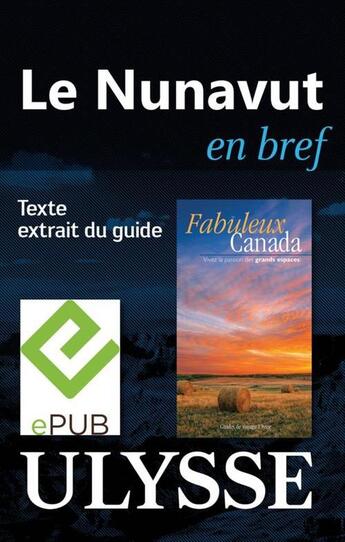 Couverture du livre « Le Nunavut en bref » de  aux éditions Ulysse