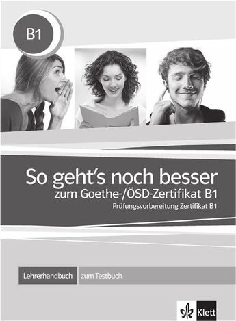 Couverture du livre « So geht s zum goethe/osd-z. b1 - guide pedagogique » de  aux éditions La Maison Des Langues