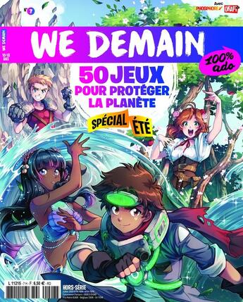 Couverture du livre « We Demain n.7 : 50 jeux pour protéger la planète : spécial été : 100% ado » de Jean-Dominique Siegel aux éditions We Demain