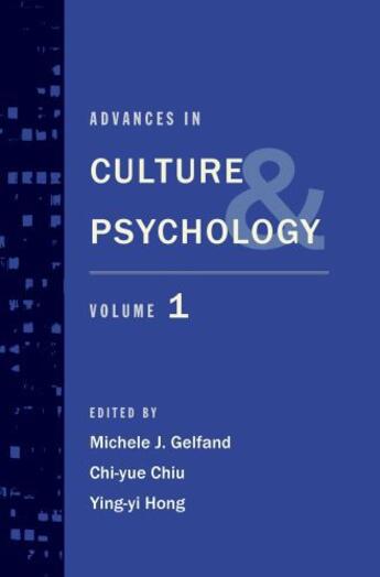 Couverture du livre « Advances in Culture and Psychology: Volume 1 » de Michele J Gelfand aux éditions Oxford University Press Usa