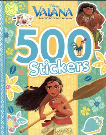 Couverture du livre « Vaiana, 500 Stickers » de  aux éditions Disney Hachette