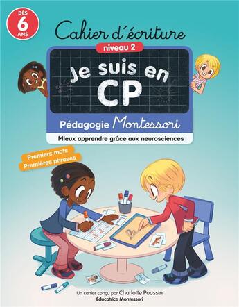 Couverture du livre « Cahier d'ecriture niveau 2 - pedagogie montessori - mieux apprendre grace aux neurosciences » de Poussin/Ristord aux éditions Pere Castor