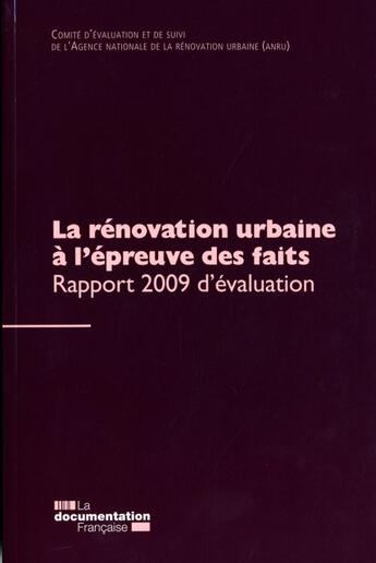 Couverture du livre « La rénovation urbaine à l'épreuve des faits » de  aux éditions Documentation Francaise