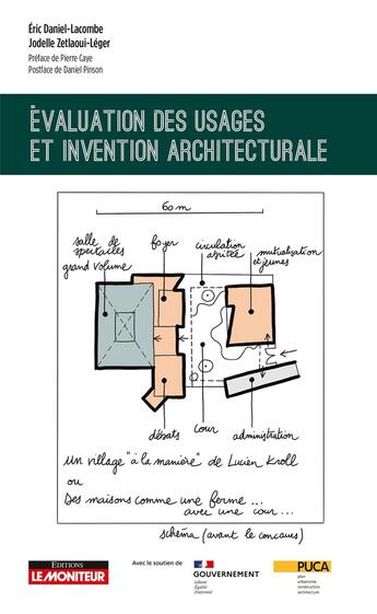 Couverture du livre « Évaluation des usages et invention architecturale » de Jodelle Zetlaoui-Leger et Eric Daniel-Lacombe aux éditions Le Moniteur