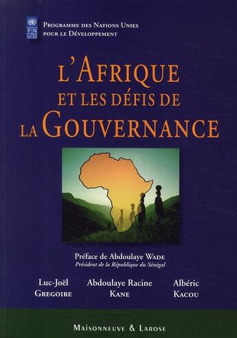 Couverture du livre « L'Afrique et les défis de la gouvernance » de Gregoire/Kane aux éditions Maisonneuve Larose