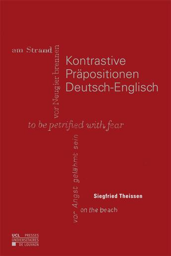 Couverture du livre « Kontrastive prapositionen deutsch-englisch » de Siegfried Theissen aux éditions Pu De Louvain