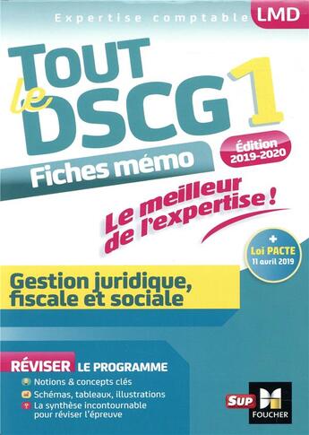 Couverture du livre « Tout le DSCG 1 ; gestion juridique fiscale et sociale ; révision (3e édition) » de Jean-Luc Mondon et Catherine Maillet et Francoise Rouaix et Alain Burlaud aux éditions Foucher