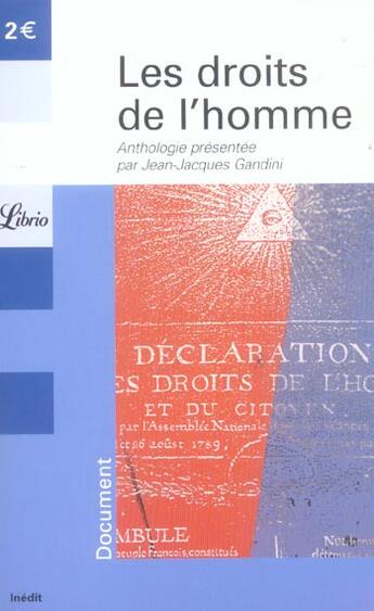 Couverture du livre « Les droits de l'homme » de  aux éditions J'ai Lu