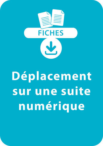 Couverture du livre « Numération CP - CE1 : Déplacement sur une suite numérique » de Eric Truskolaski aux éditions Retz