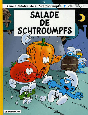 Couverture du livre « Les Schtroumpfs Tome 24 : salade de Schtroumpfs » de Peyo aux éditions Lombard