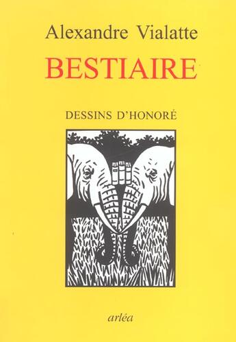 Couverture du livre « Bestiaire » de Vialatte/Lainee aux éditions Arlea