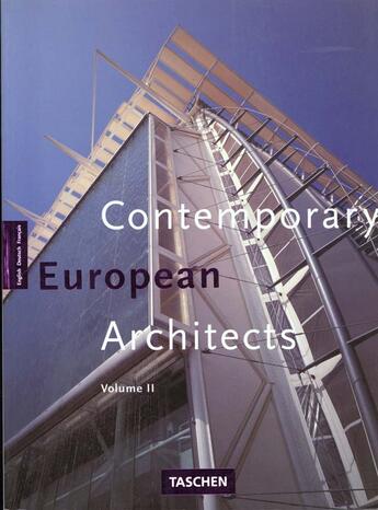 Couverture du livre « Contemporary european architects volume 2 » de  aux éditions Taschen