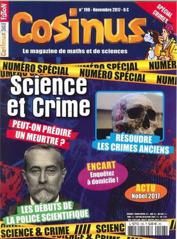 Couverture du livre « Cosinus n 198 science et crime novembre 2017 » de  aux éditions Cosinus