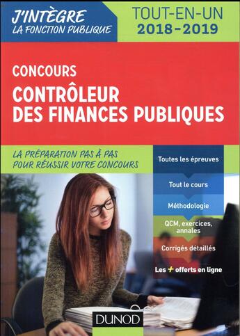 Couverture du livre « Concours contrôleur des finances publiques ; tout-en-un (édition 2018/2019) » de Pierre Beck aux éditions Dunod