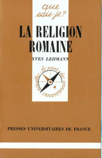 Couverture du livre « La religion romaine qsj 1890 » de Lehmann Y. aux éditions Que Sais-je ?