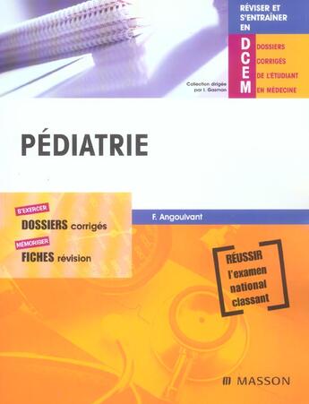 Couverture du livre « Pediatrie » de Francois Angoulvant aux éditions Elsevier-masson