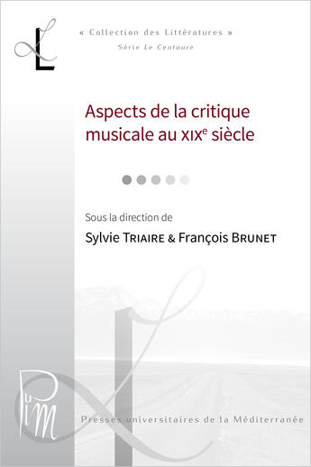 Couverture du livre « Aspects de la critique musicale au XIXe siècle » de  aux éditions Epagine