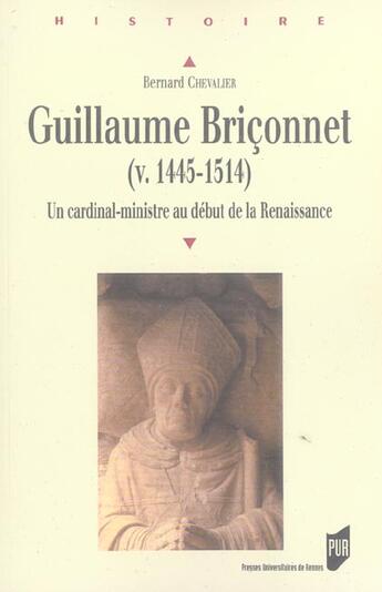 Couverture du livre « GUILLAUME BRICONNET » de Pur aux éditions Pu De Rennes