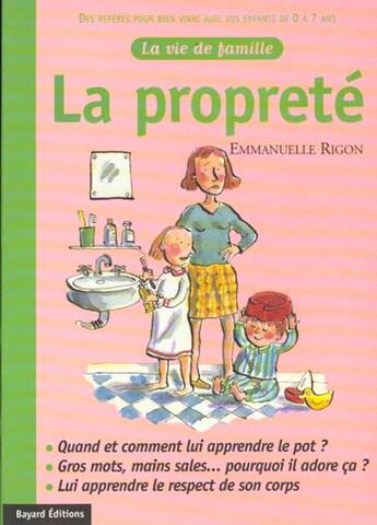 Couverture du livre « Proprete (La) » de Rigon E aux éditions Bayard