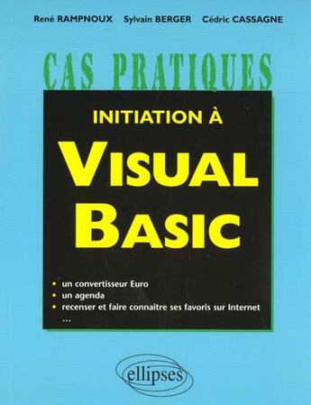 Couverture du livre « Initiation a visual basic » de Rampnoux/Berger aux éditions Ellipses