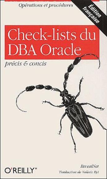 Couverture du livre « Check-lists du DBA oracle » de Net Reveal aux éditions Ellipses