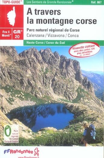 Couverture du livre « A travers la montagne corse - 2a-2b-gr20-0067 » de  aux éditions Ffrp