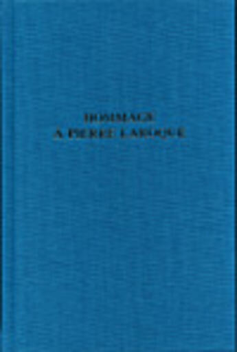 Couverture du livre « Hommage à Pierre Laroque » de  aux éditions Comite D'histoire De La Securite Sociale