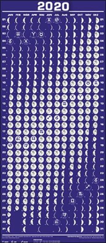 Couverture du livre « Calendrier lunaire 2020 ; format carte postale » de Roger Liggenstorfer aux éditions Solanacee