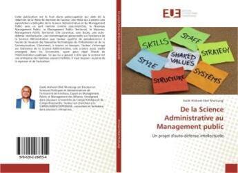 Couverture du livre « De la Science Administrative au Management public » de Godé Atshwel-Okel Muntungi aux éditions Editions Universitaires Europeennes