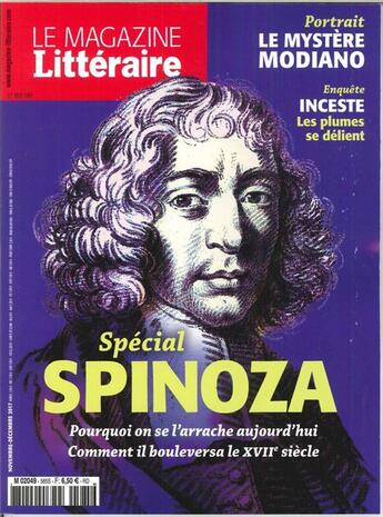 Couverture du livre « Le magazine litteraire n 585 spinoza novembre 2017 » de  aux éditions Le Magazine Litteraire