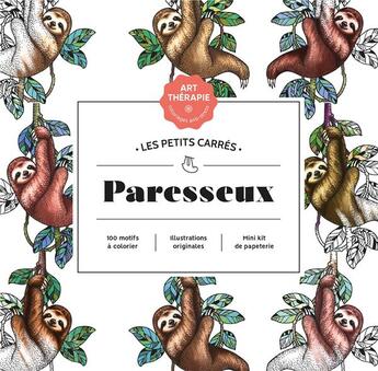 Couverture du livre « Art-thérapie ; les petits carrés : paresseux » de Florence Dellerie aux éditions Hachette Pratique