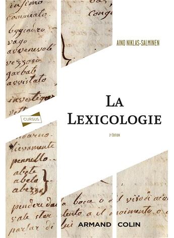 Couverture du livre « La lexicologie (3e édition) » de Aino Niklas-Salminen aux éditions Armand Colin