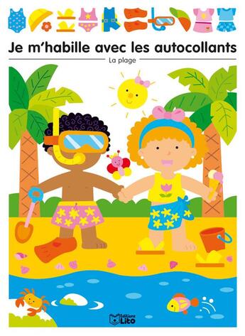 Couverture du livre « Je M'Habille Avec Les Autocollants La Plage » de Carmen Busquets aux éditions Lito