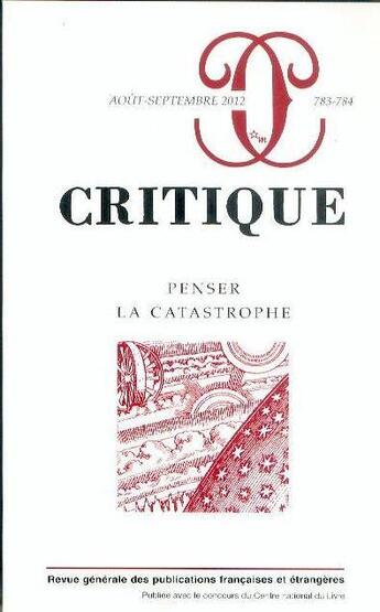 Couverture du livre « Revue critique n.783 : t.784 » de Revue Critique aux éditions Minuit