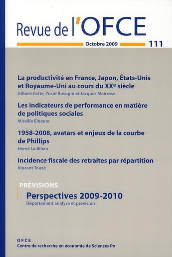 Couverture du livre « Perspectives (2009-2010) » de  aux éditions Presses De Sciences Po