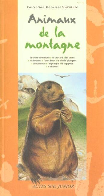 Couverture du livre « Animaux de la montagne » de  aux éditions Actes Sud