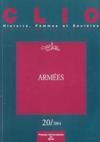 Couverture du livre « Armees revue clio n20 » de  aux éditions Pu Du Midi