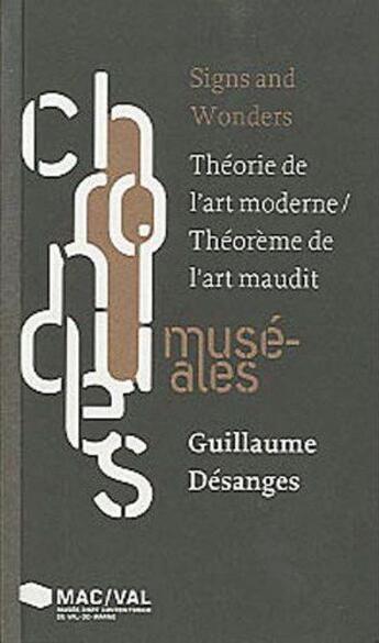 Couverture du livre « Signs and wonders » de Guillaume Desanges aux éditions Mac Val